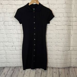 Wild Fable Women’s Black Short Sleeve Ribbed Dress size xs